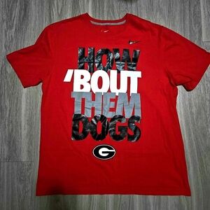 2010s Nike Georgia Bulldogs "How 'Bout Them Dogs" T-Shirt Men's XL Red NCAA